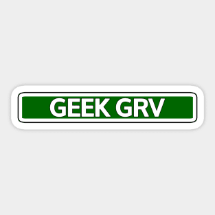 Geek Grv Street Sign Sticker